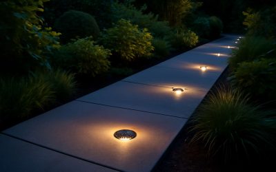 Transform Your Landscape with Stunning Solar Lights Embedded in Concrete for Effortless Illumination