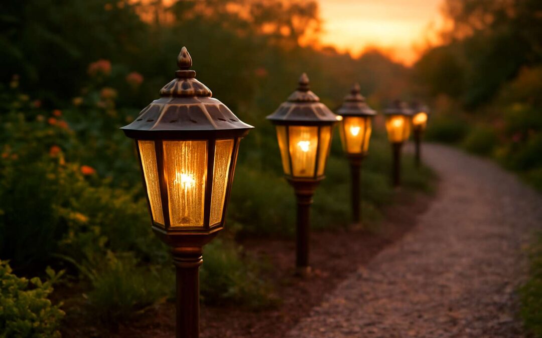 Illuminate nostalgia with solar lights vintage: timeless outdoor glow at dusk