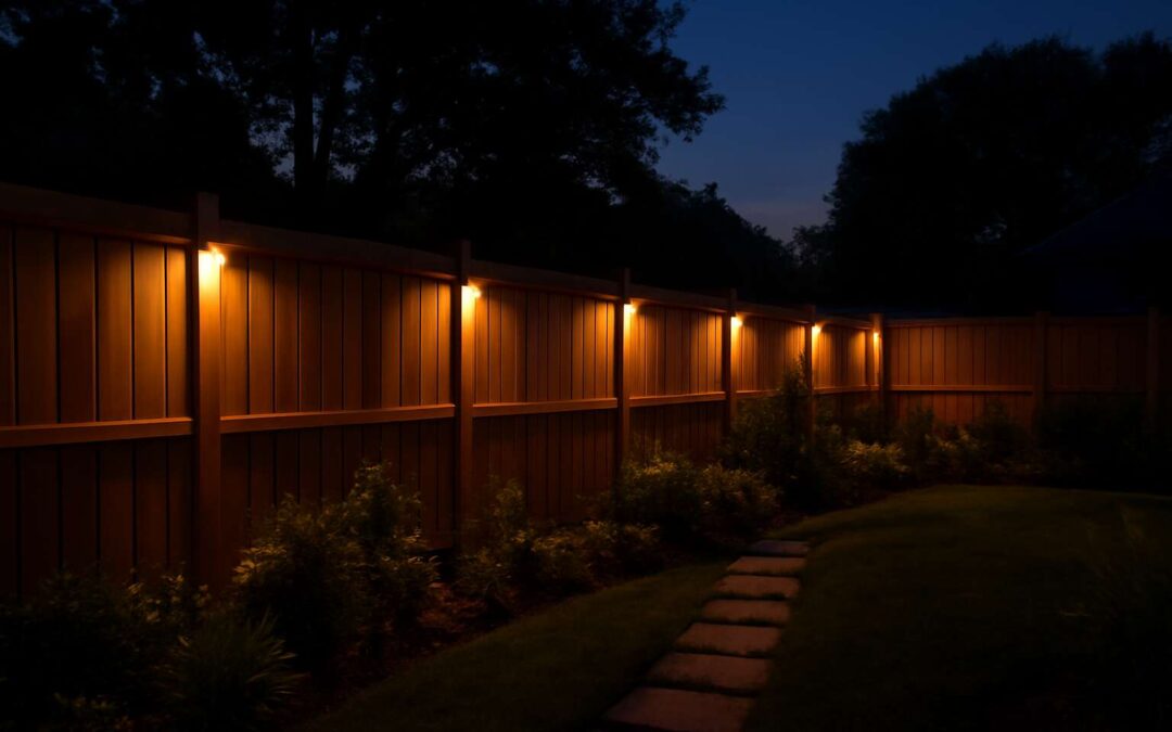 Transform Your Fence with solar lights to attach to fence for easy night lighting.