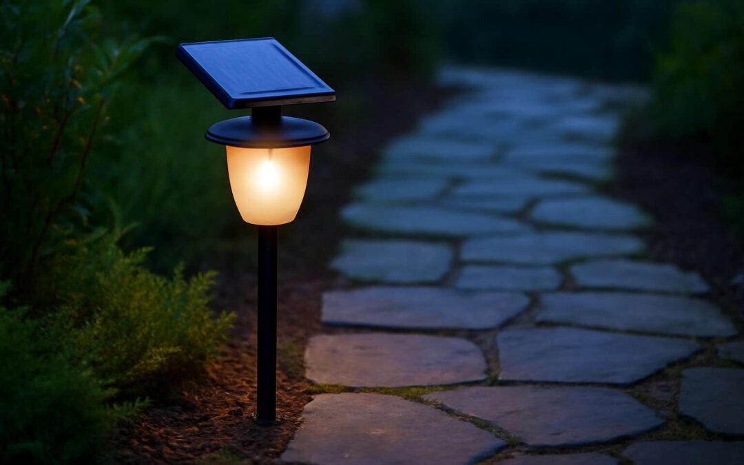 Illuminate your yard with solar light with panel for maintenance-free nights