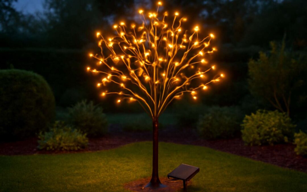 Transform your garden with a solar light tree: enchanting, eco-friendly glow.