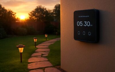 Boost energy savings with a solar light timer that automates outdoor lighting
