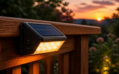 Control your lighting with solar lights you can turn on and off.