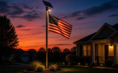 Solar light for flagpole: keep your flag visible all night.