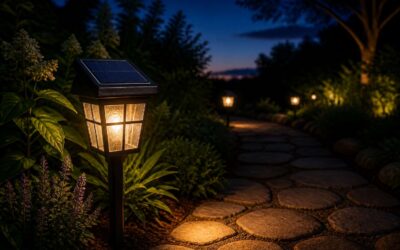 Use solar lights that stay on all night to light your path